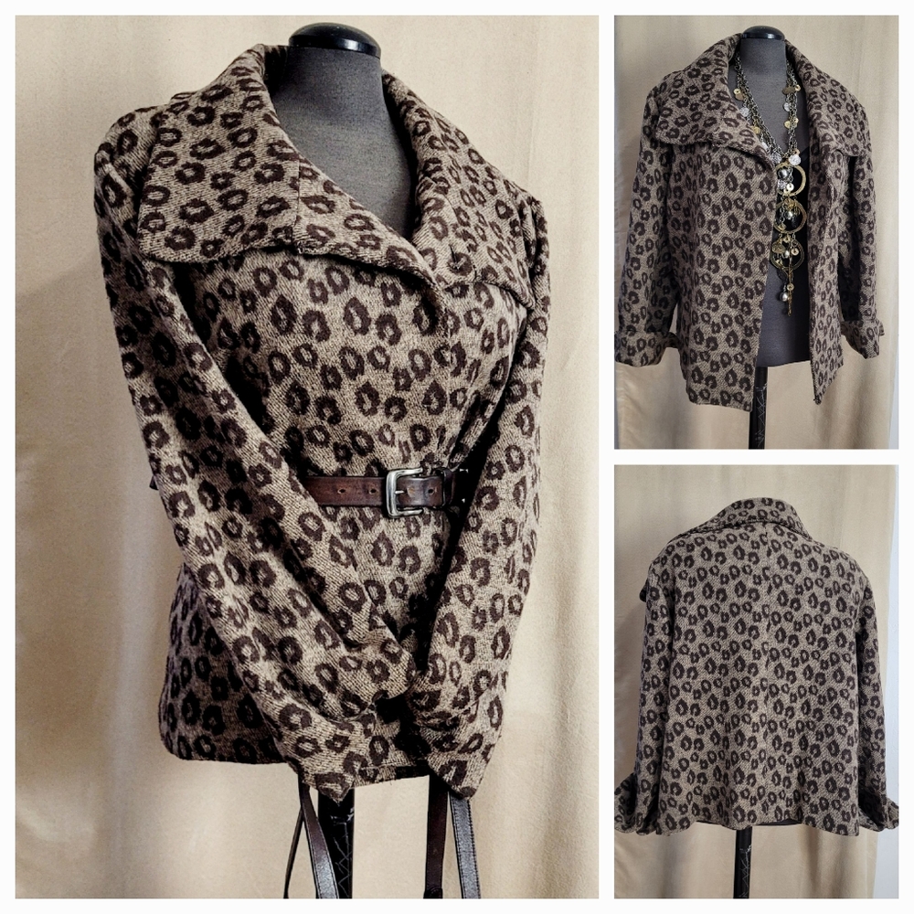 Leopard Print Jacket / L